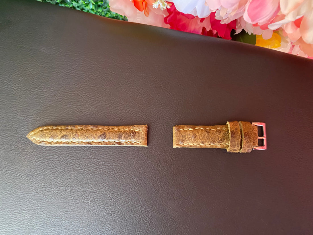 Men’s Ostrich Leather Wrist Watch Strap