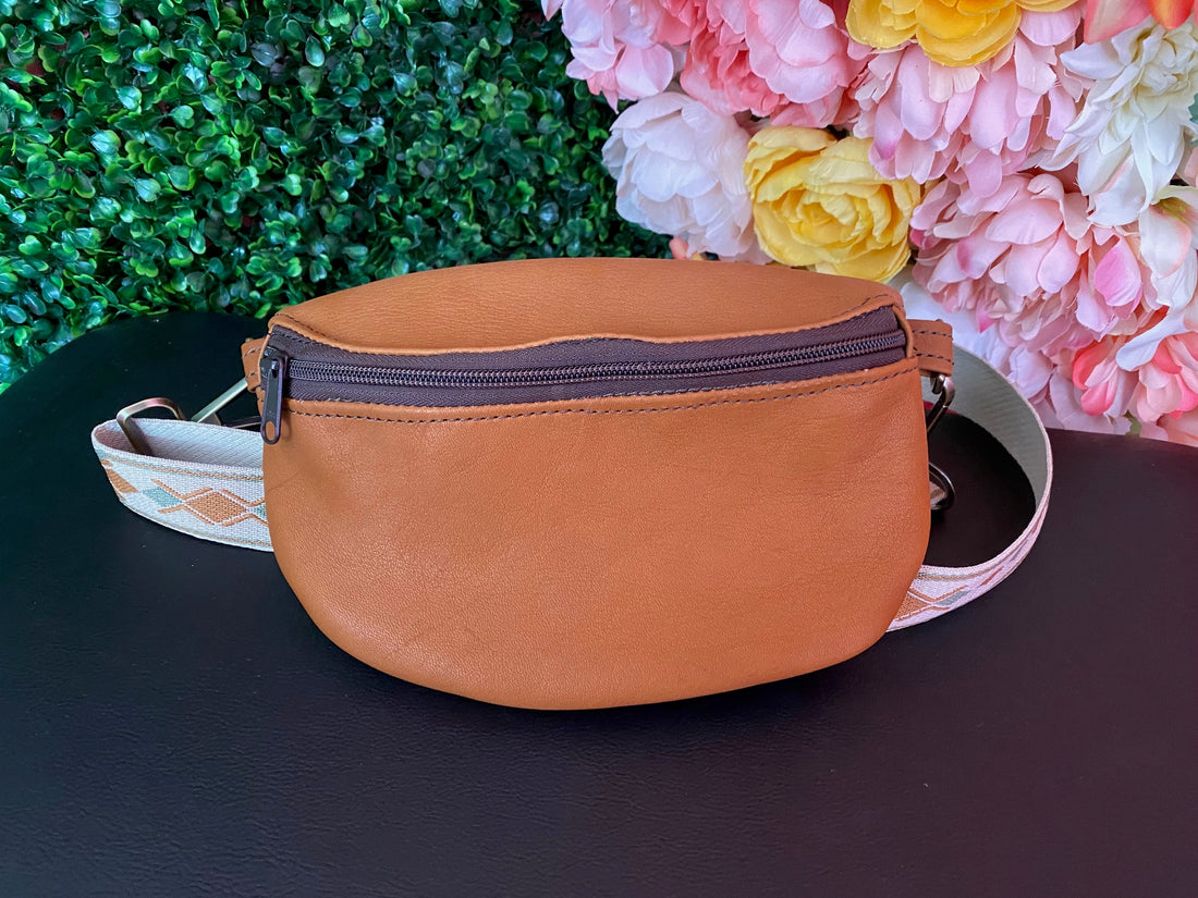 Desert Trail Leather Crossbody Sling Bag